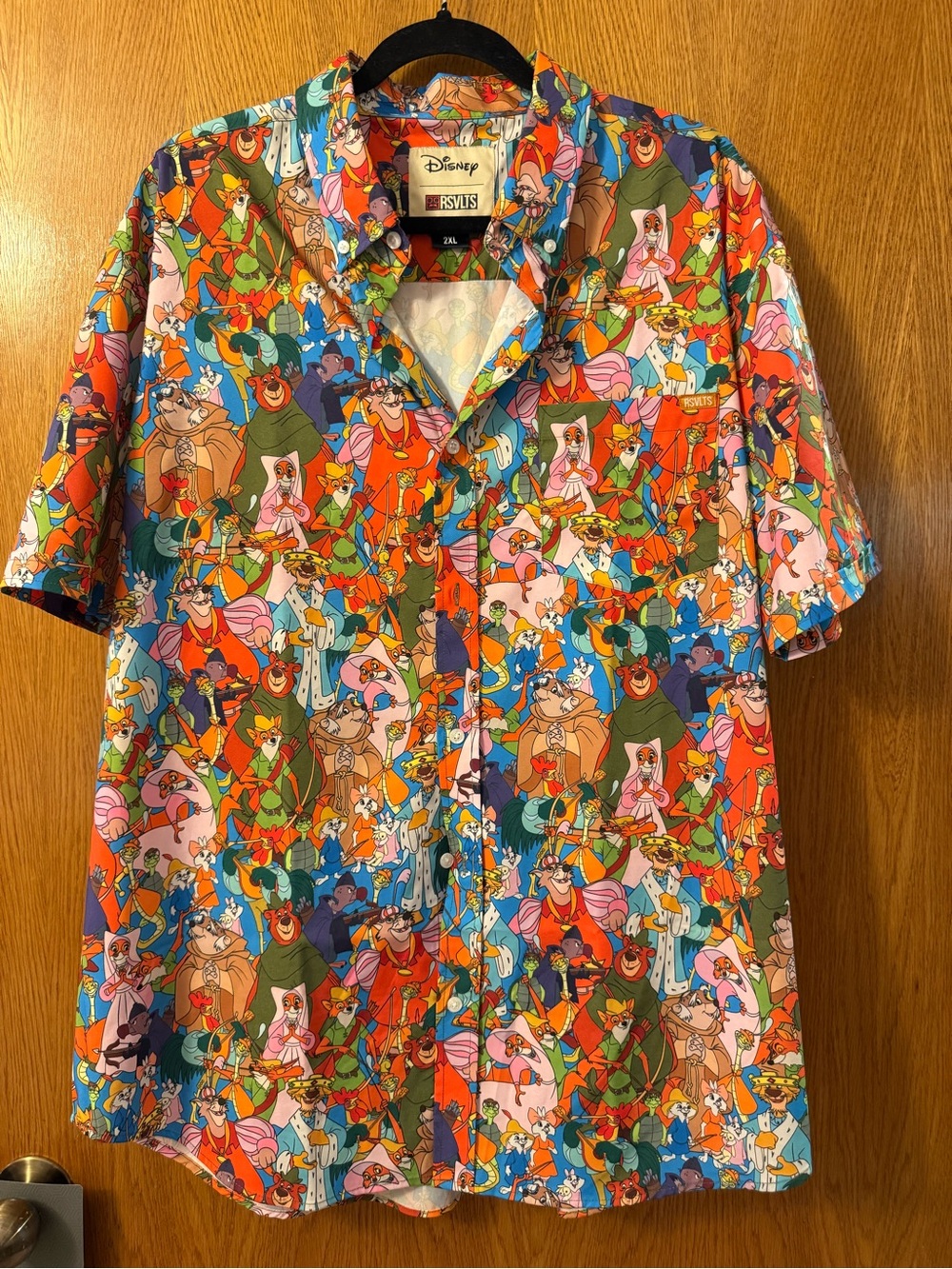 RSVLTS Multicolor Disney Robin Hood Print Short Sleeve Shirt